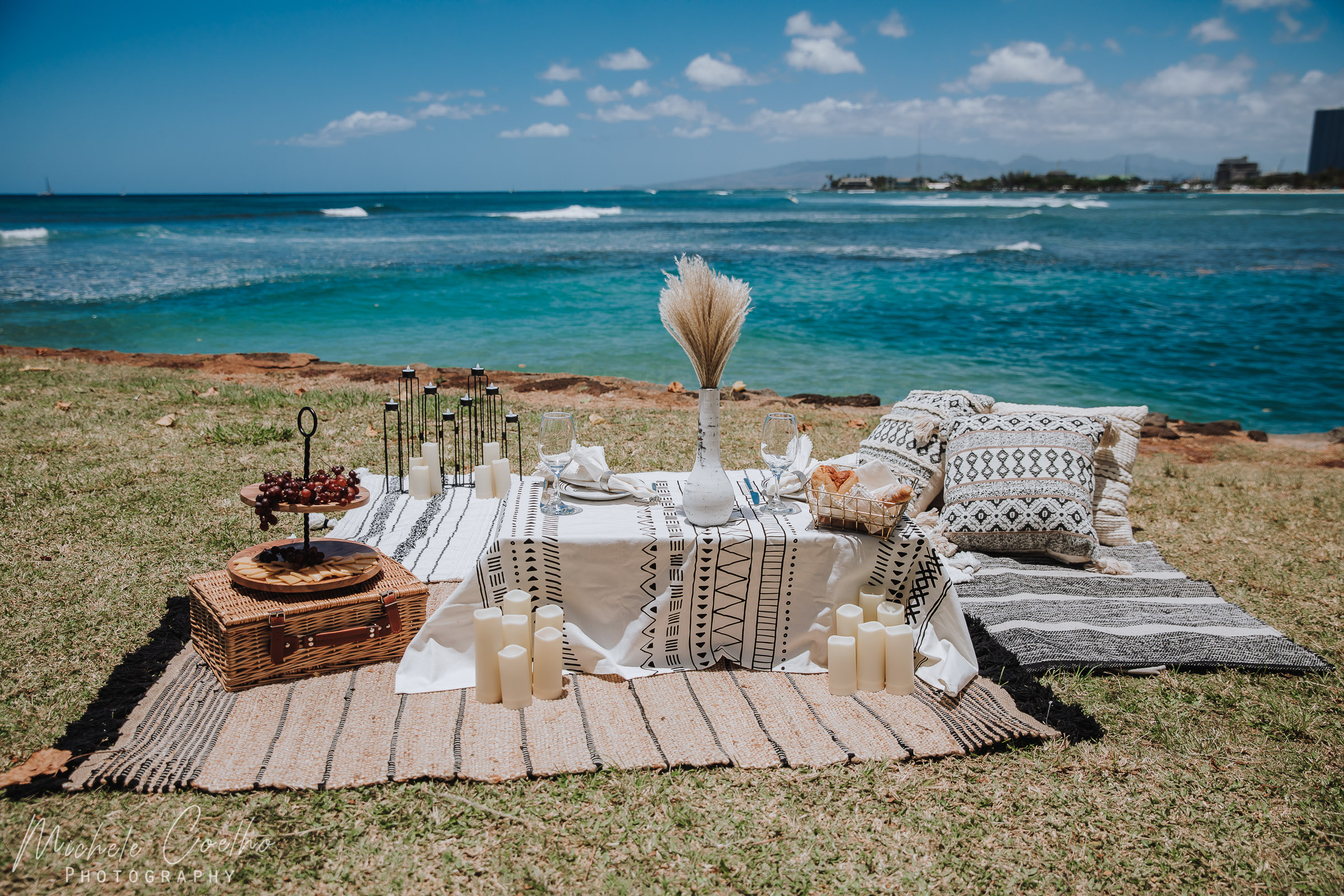 Hawaii romantic beach set up